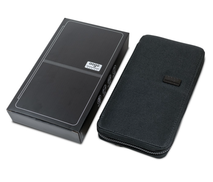 714  4000mAh Zippered Travel Wallet With Wireless Built-In Power Bank - Black - Zoom Image 4