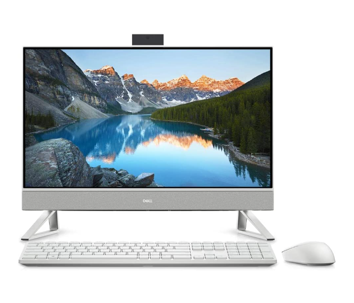 Dell 5410-INS-1300 All In One 23.8 Inch FHD Intel i5 1235G7 Processor 8GB RAM 1TB HDD + 256GB SSD Intel Iris Xe Graphics Keyboard and Mouse Windows 11 Home - White - Zoom Image 1