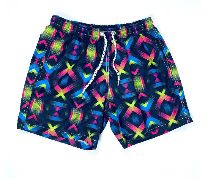 Colorful Large Swimming Shorts For Men - Navy - Zoom Image 1