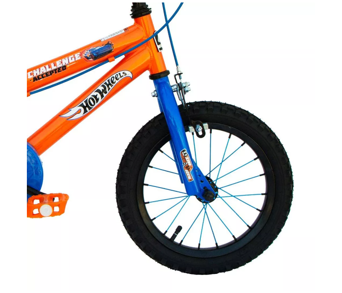 Spartan 14 Inch Mattel Hot Wheels Bicycle For Kids - Blue and Orange - Zoom Image 3