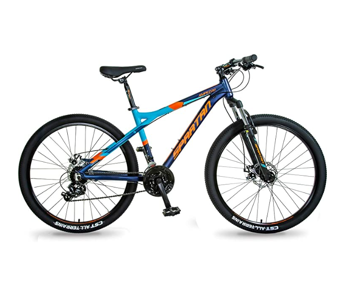 Spartan 27.5 Inch Ampezzo Mountain Bike Alloy Bicycle For Adult - Black and Blue - Zoom Image 2