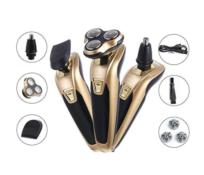 Three-In-One Rechargeable Shaver for Men - Black and Gold - Zoom Image 1