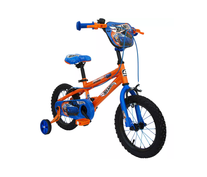 Spartan 14 Inch Mattel Hot Wheels Bicycle For Kids - Blue and Orange - Zoom Image 1