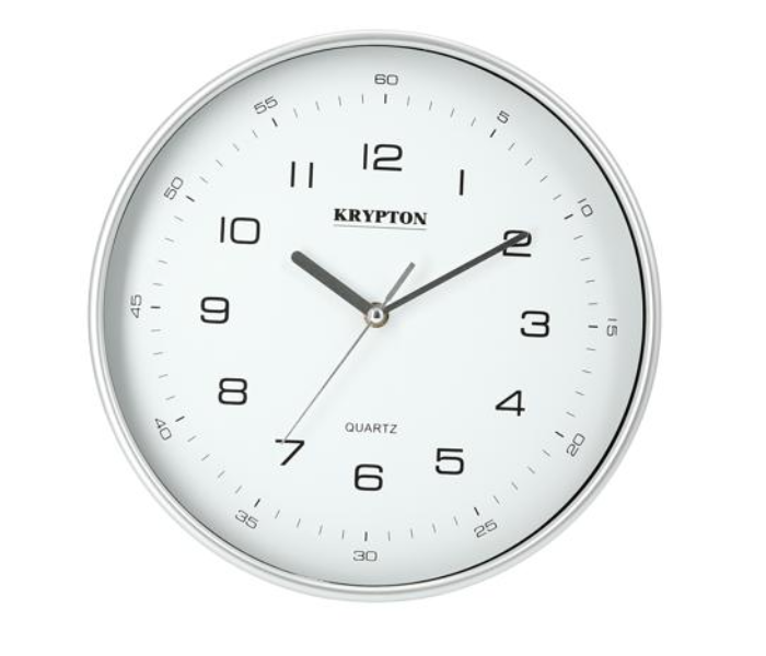 Krypton KNWC6122 Large Round Modern Design Wall Clock - White - Zoom Image 1