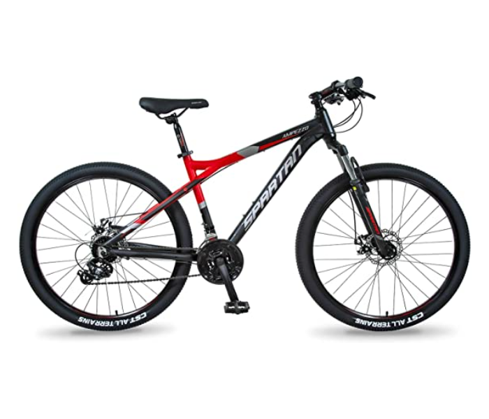 Spartan 27.5 Inch Ampezzo Mountain Bike Alloy Bicycle For Adult - Black and Red - Zoom Image 2