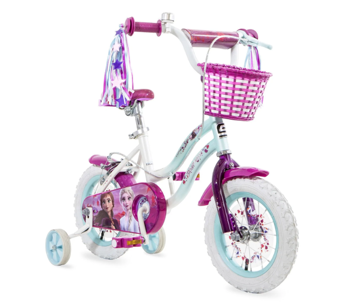 Spartan 12 Inch Premium Disney Frozen Bicycle For Kids - White and Purple - Zoom Image 2