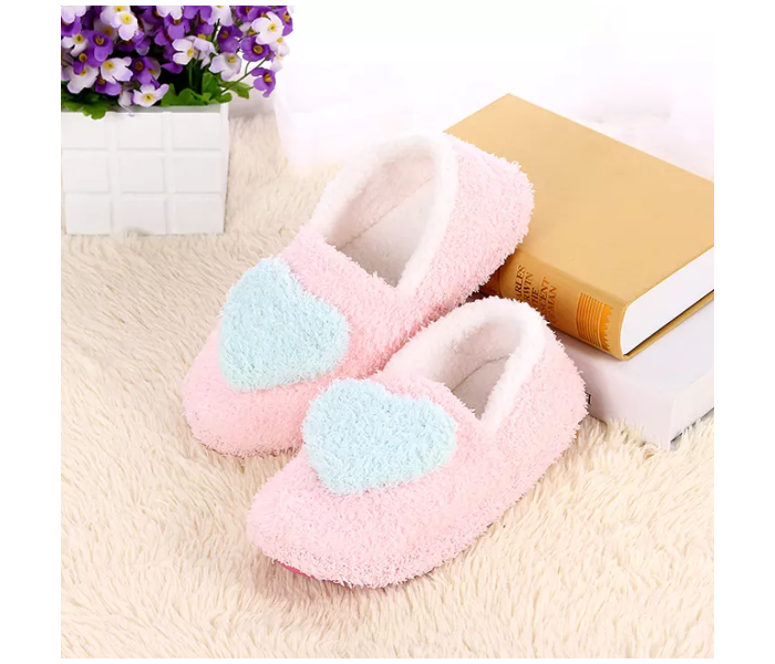 Peach 40-41 Sized Heart Bag Heel Cotton Slippers - Sky Blue - Zoom Image 1