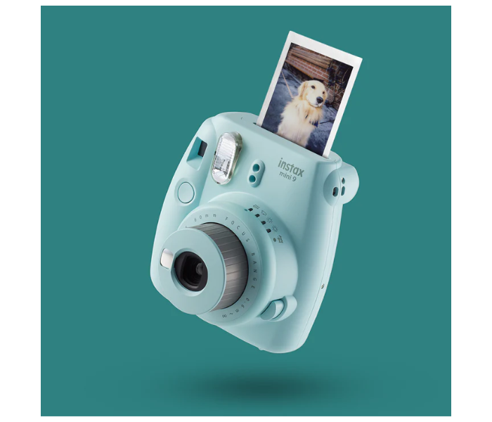 FUJIFILM Instax Mini 9 Camera With Leather Bag and 20x Film Sheet - Ice Blue - Zoom Image 1