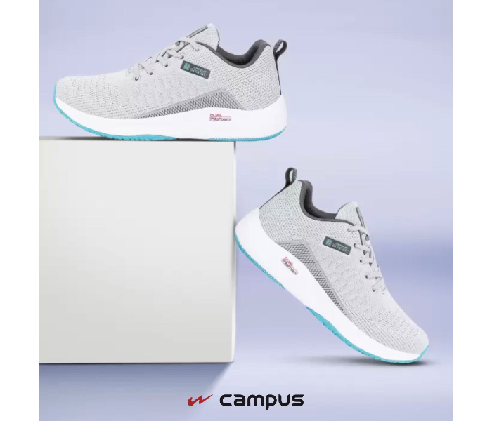 Toll UK 9 Sized Campus Sports Shoe For Men - Light Grey - Zoom Image