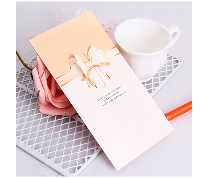 Universal Greeting Card with Bow Envelope - Light Pink - Zoom Image