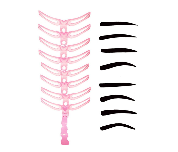 Three Generations Of Thrush Artifact 8 Piece Eyebrow Shaper - Pink - Zoom Image 1