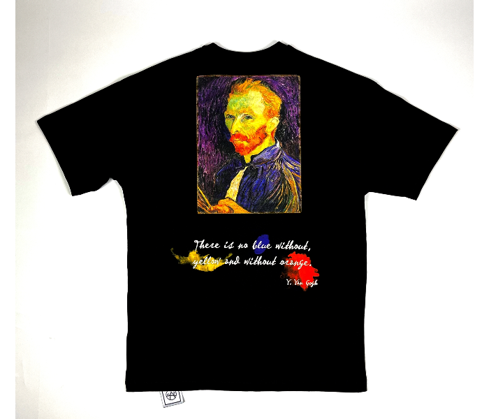 Oversize Vincent Van Gogh Small T-Shirt For Men - Black - Zoom Image 4