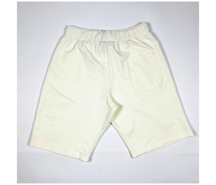 Plain Cotton Large Shorts For Men - White - Zoom Image 3