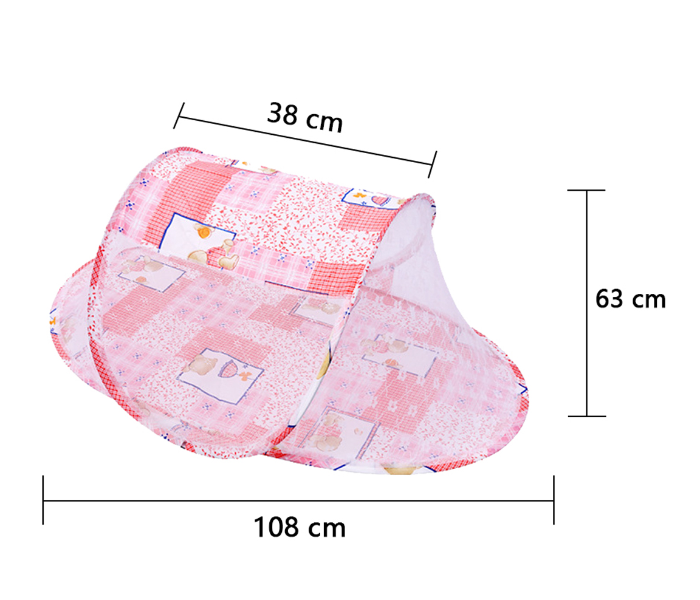 Childrens Folding Cartoon Boat-Shaped Mosquito Net - Pink - Zoom Image 2