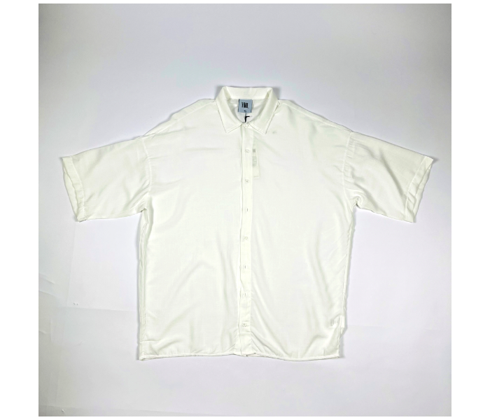 Summer Medium Oversize Shirt For Men - White - Zoom Image 4