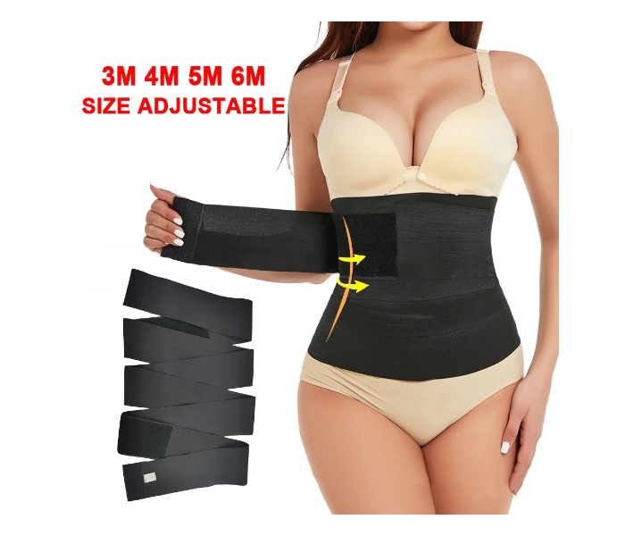 Set of 2 Piece Waist Support Tape Shapewear for Women - Black - Zoom Image 7