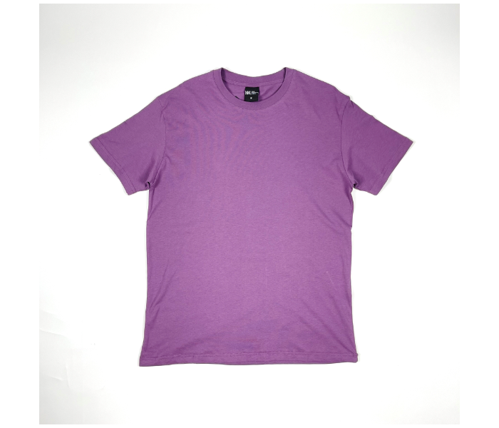 Regular Large Round Neck T-Shirt - Purple - Zoom Image 3