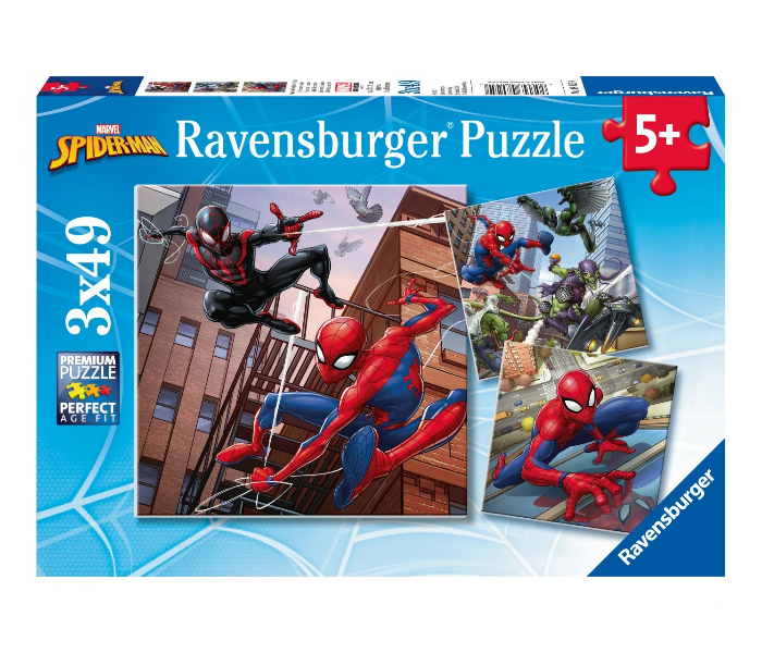 Ravensburger Spiderman 3x49 Piece Puzzle Game for Children - Zoom Image