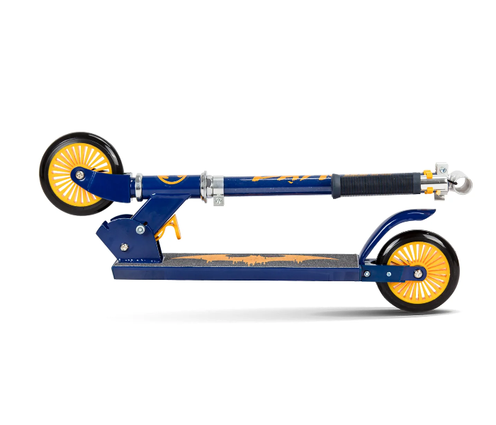 Spartan Batman 120mm Folding Scooter For Kids - Blue and Yellow - Zoom Image 2