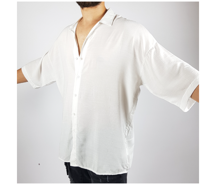 Summer Small Oversize Shirt For Men - White - Zoom Image 1