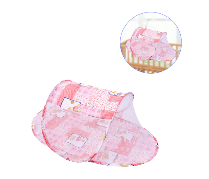 Childrens Folding Cartoon Boat-Shaped Mosquito Net - Pink - Zoom Image 1