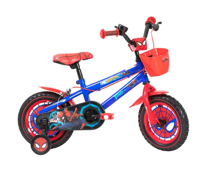 Spartan 12 Inch Marvel Spiderman Bicycle For Kids - Red and Blue - Zoom Image 1