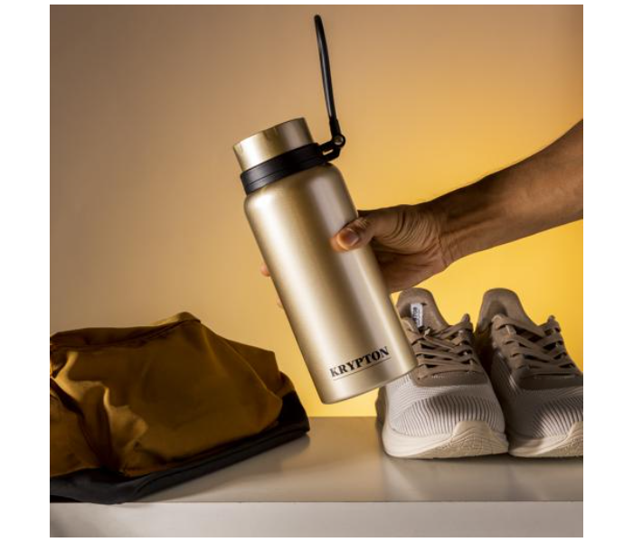 Krypton KNVF6357 950ml Stainless Steel Double Wall Vacuum Insulation Sports Water Bottle - Silver - Zoom Image 3