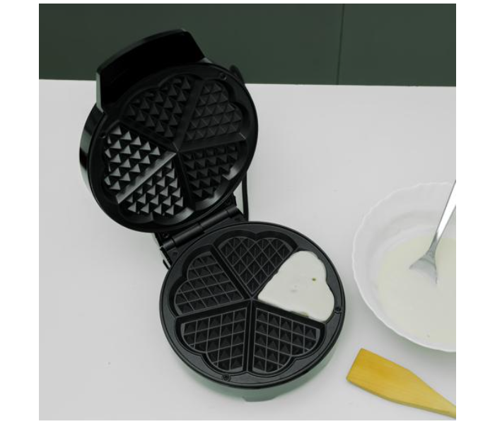 Krypton KNWM6383 1000 Watts Non Stick Coating Heart Waffle Maker - Black and Silver - Zoom Image 5