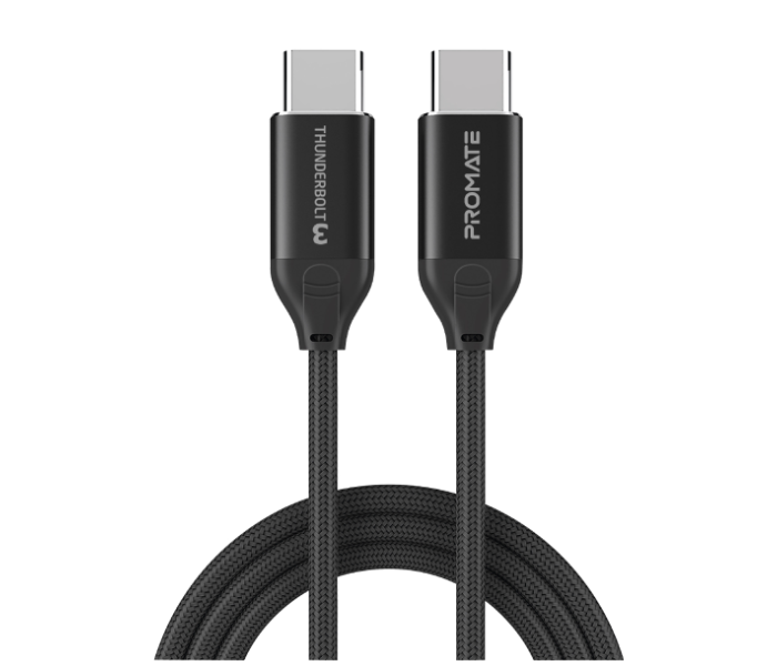 Promate Ultra-Fast Thunderbolt 100Watts 3 Type- C USB-C Cable - Black - Zoom Image 1