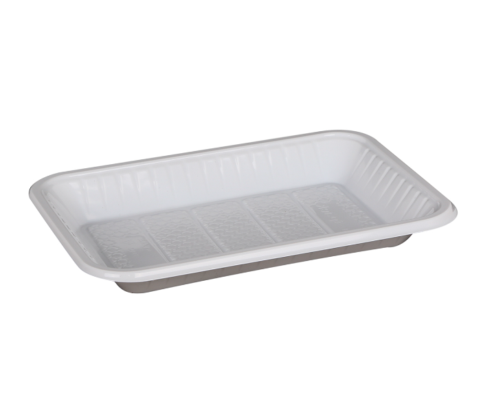 Hotpack PAV4HP No 4 1Kg Plastic Rectangular Tray - White - Zoom Image 2