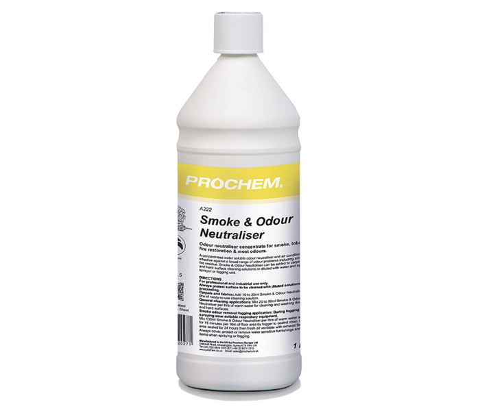 Prochem A222 1Litre Stain Cleaner Smoke and Odour Neutraliser - Zoom Image