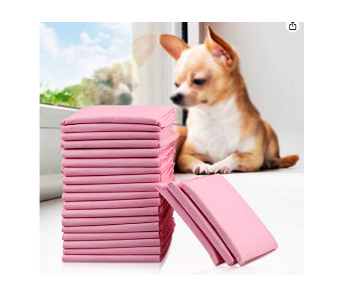 Cat and Dog Pet Training Pee Pads Super Absorbent Disposable Healthy Puppy Pads for Dog Cats 60cmx60cm 40pcs - Pink - Zoom Image 1