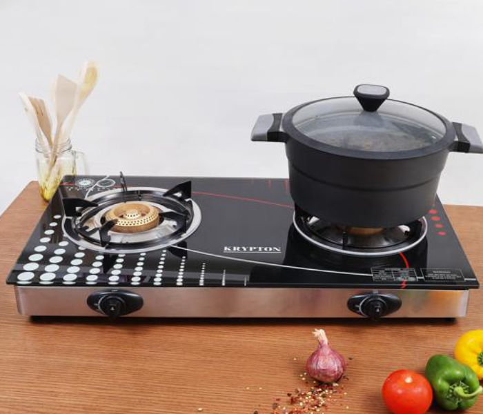 Krypton KNGC6002 Double Burner Stainless Steel Gas Stove with Glass Top - Zoom Image 5