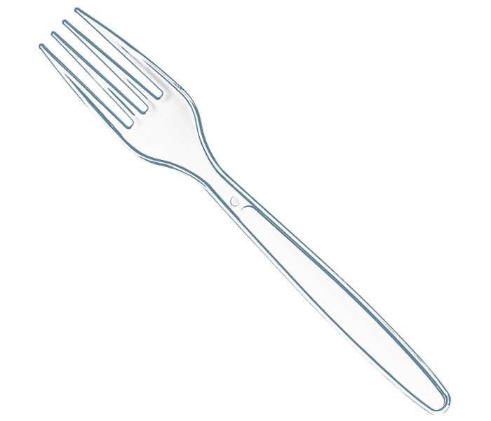 Hotpack CPF Set of 50 Pieces Plastic Clear Fork - Zoom Image 1