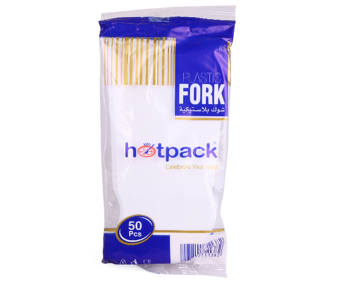 Hotpack PFS Set of 50 Pieces Plastic Fork - White - Zoom Image 1