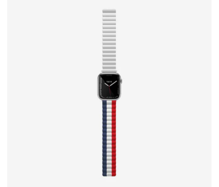 Uniq Revix Reversible Magnetic France Flag Model 45mm Apple Watch Strap - White - Zoom Image 2