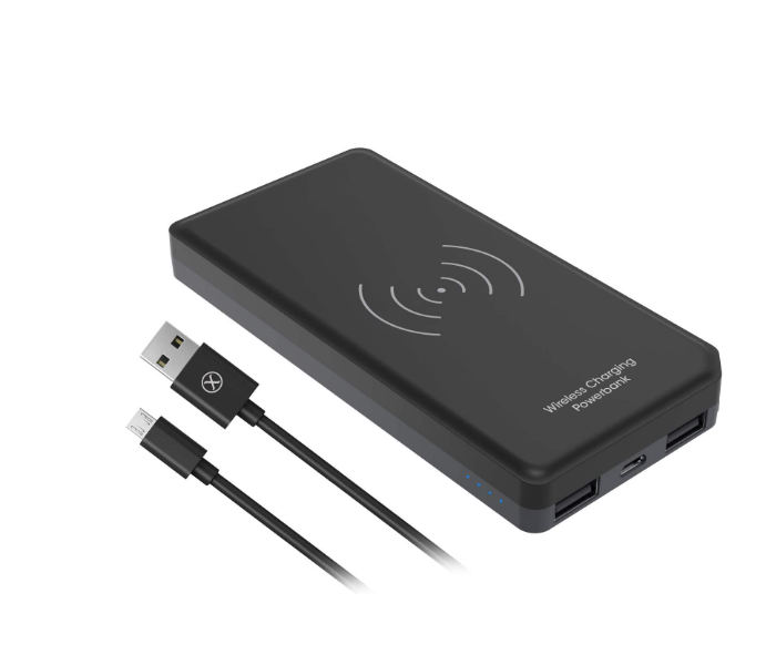 XCELL-PC-10201WL 10000mAh Fast Wireless Power Bank - Black - Zoom Image 1