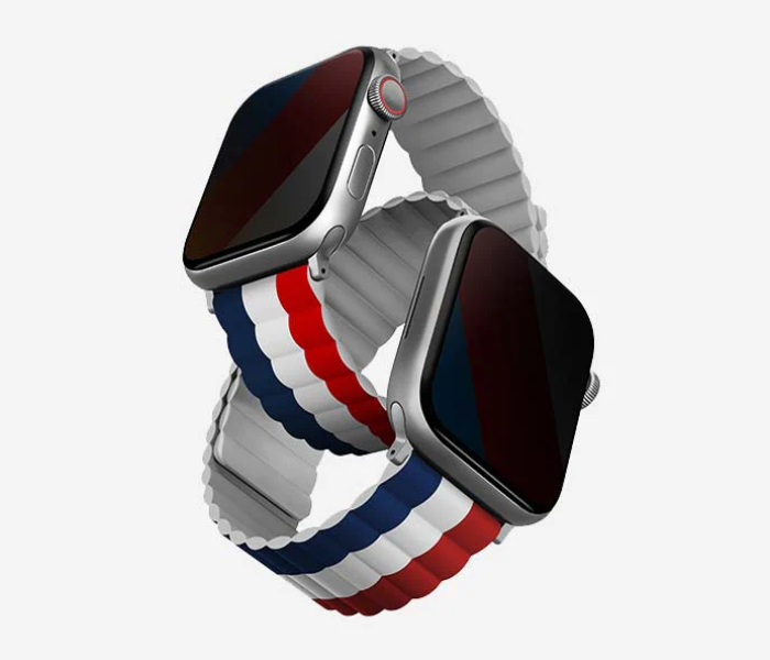 Uniq Revix Reversible Magnetic France Flag Model 44mm Apple Watch Strap - White - Zoom Image 3