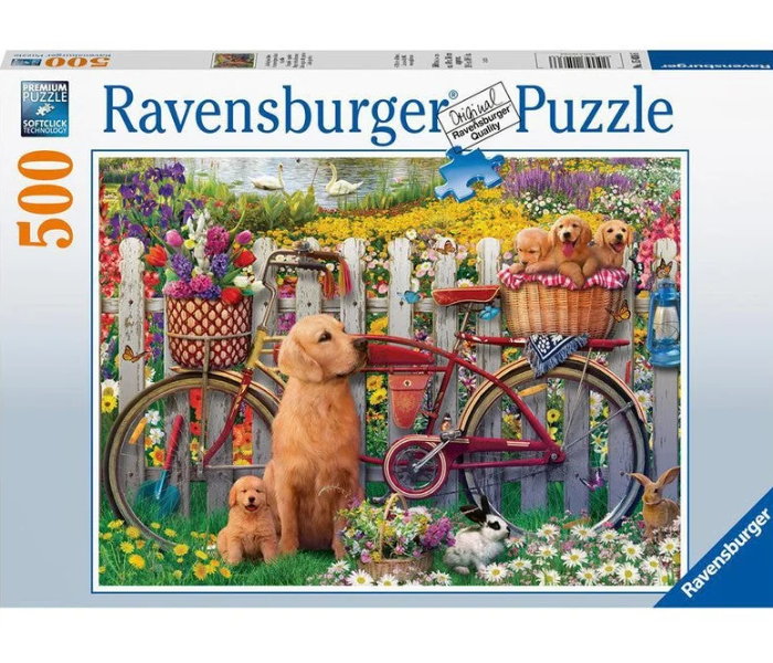 Ravensburger Cute Dogs In The Garden Puzzle Game for Adult - Zoom Image