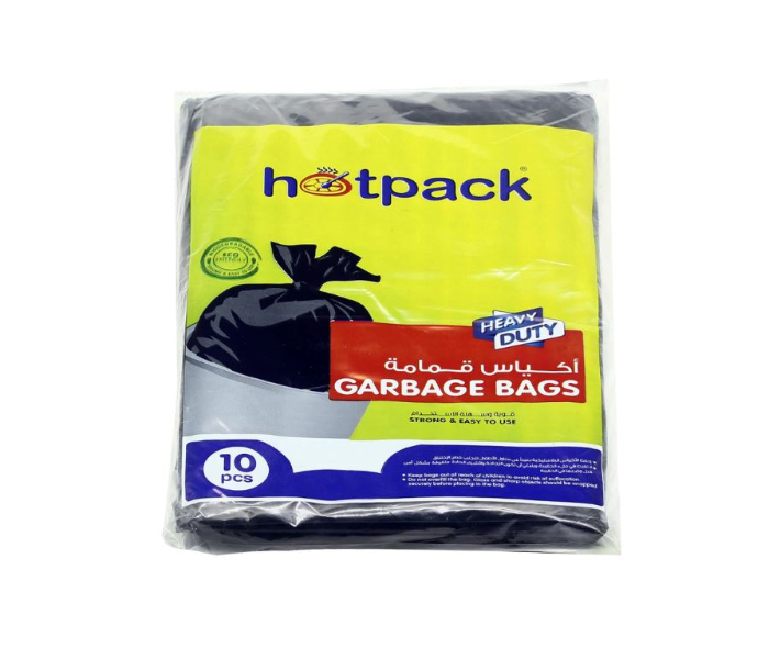 Hotpack GH105130 Set of 10 Pieces 105x130cm 70 Gallon Heavy Duty Garbage Bag - Black - Zoom Image 2