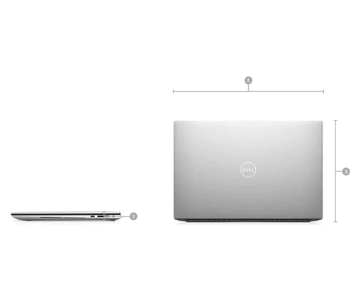 DELL XPS 15 9510 -15-XPS -2400 -SLVC 15.6 Inch OLED Intel i7 11800H Processor 16GB RAM 1TB SSD 4GB NVIDIA RTX 3050TI Graphics Windows 11 Home English-Arabic Keyboard - Silver - Zoom Image 4