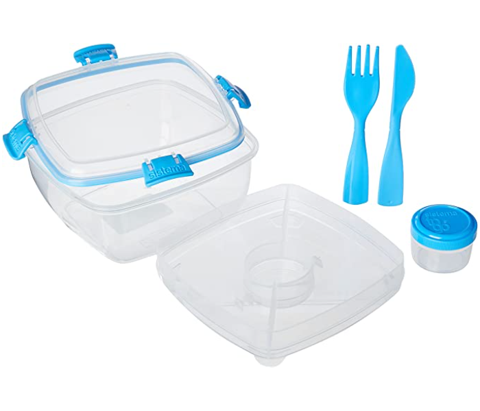 Sistema 1.1Litre To Go Lightweight Salad Lunch Box - Blue - Zoom Image 2