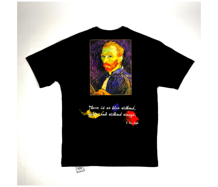 Oversize Vincent Van Gogh XL T-Shirt For Men - Black - Zoom Image 4