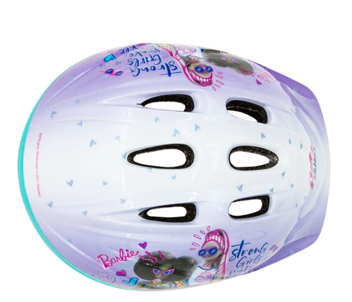 Spartan Premium Barbie Design Bicycle Helmet For Kids - White and Pink - Zoom Image 2