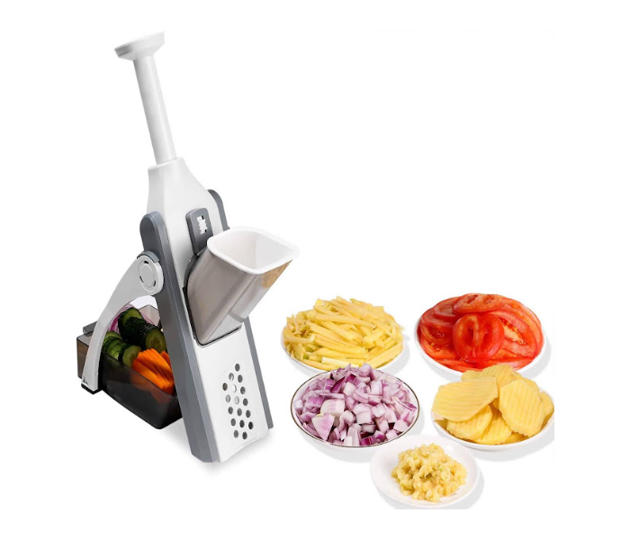 GTC 22000961 Multifunctional Best Mandoline Slicer and Chopper Vegetable Cutter for Kitchen - Grey - Zoom Image 1