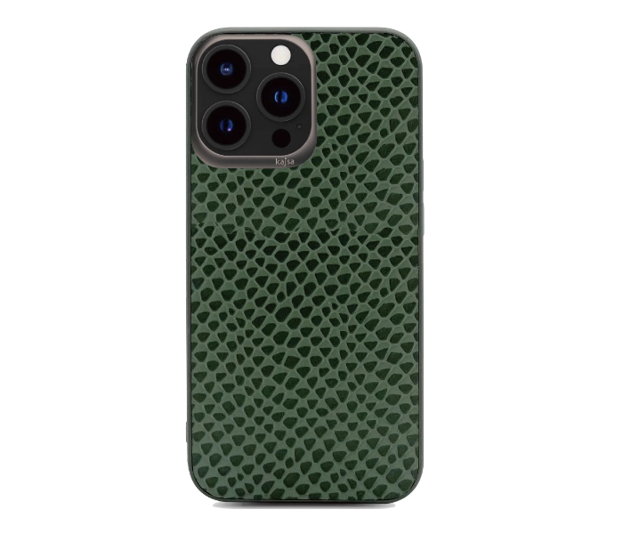 Kajsa Genuine Leather Pearl Pattern Back Case For iPhone 13 Pro Max - Zoom Image 5