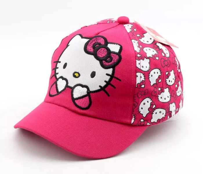 Hello Kitty Super Cute Cap for Kids - Rose Red - Zoom Image 1