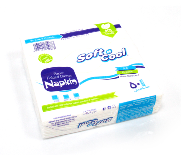 Hotpack NAPKIN4040 Set of 50 Pieces 40x40cm  Soft N Cool Paper Napkin - Zoom Image 1