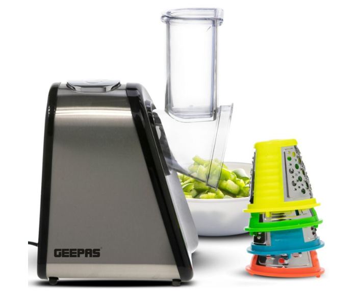 Geepas GSM63022UK 200Watts Stainless Steel 4 In 1 Electric Salad Maker - Grey - Zoom Image 1