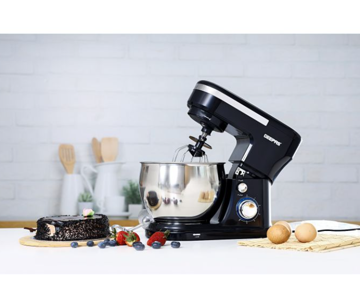 Geepas GSM43038UK 1000Watts 5Litre 2 In 1 Electric Hand and Stand Mixer - Black and Silver - Zoom Image 2